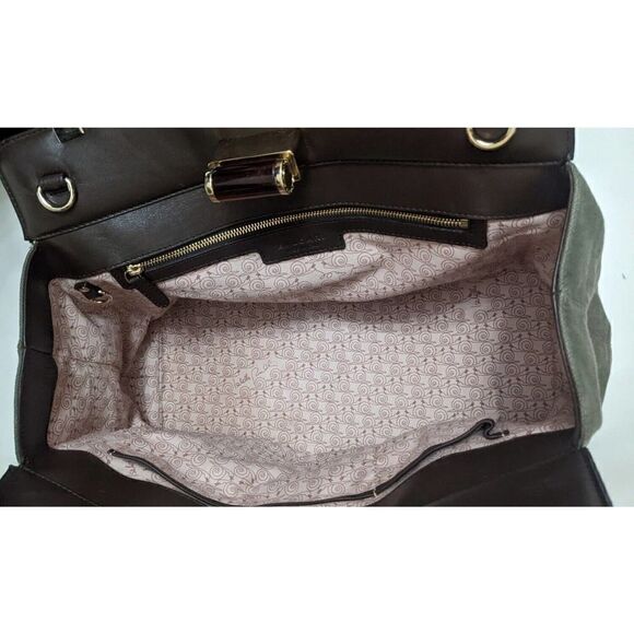 Authentic BVLGARI Isabella Rosselini Gray Brown Multi Jacquard Leather Handbag - Picture 6 of 11